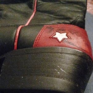 Cowboy Boots Women' 7 1/2  Stars Red Black White